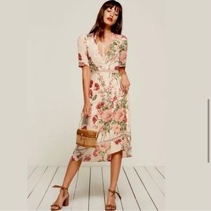 New Rare Alina Midi floral dress, Reformation SZ10